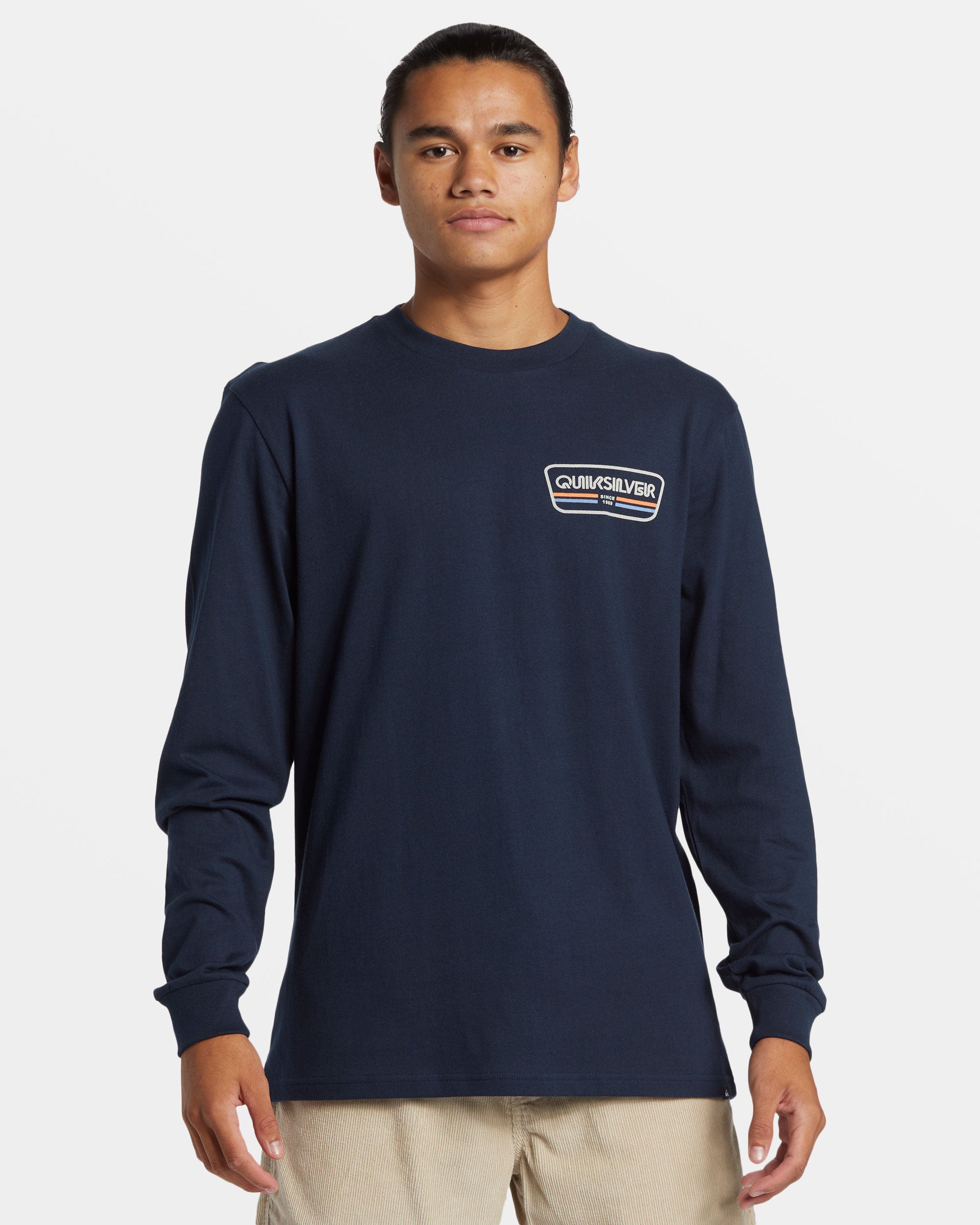 Range Life Long Sleeve T-Shirt - Dark Navy | Quiksilver