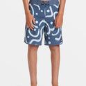 Boys 8-16 Surfsilk Scallop 17" Boardshorts - Vintage Indigo