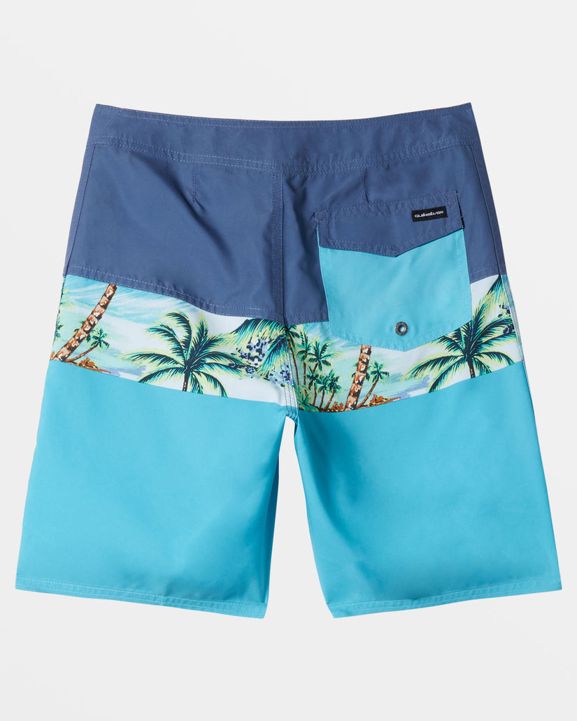 Boys 8-16 Everyday Panel 17" Boardshorts - Maui Blue