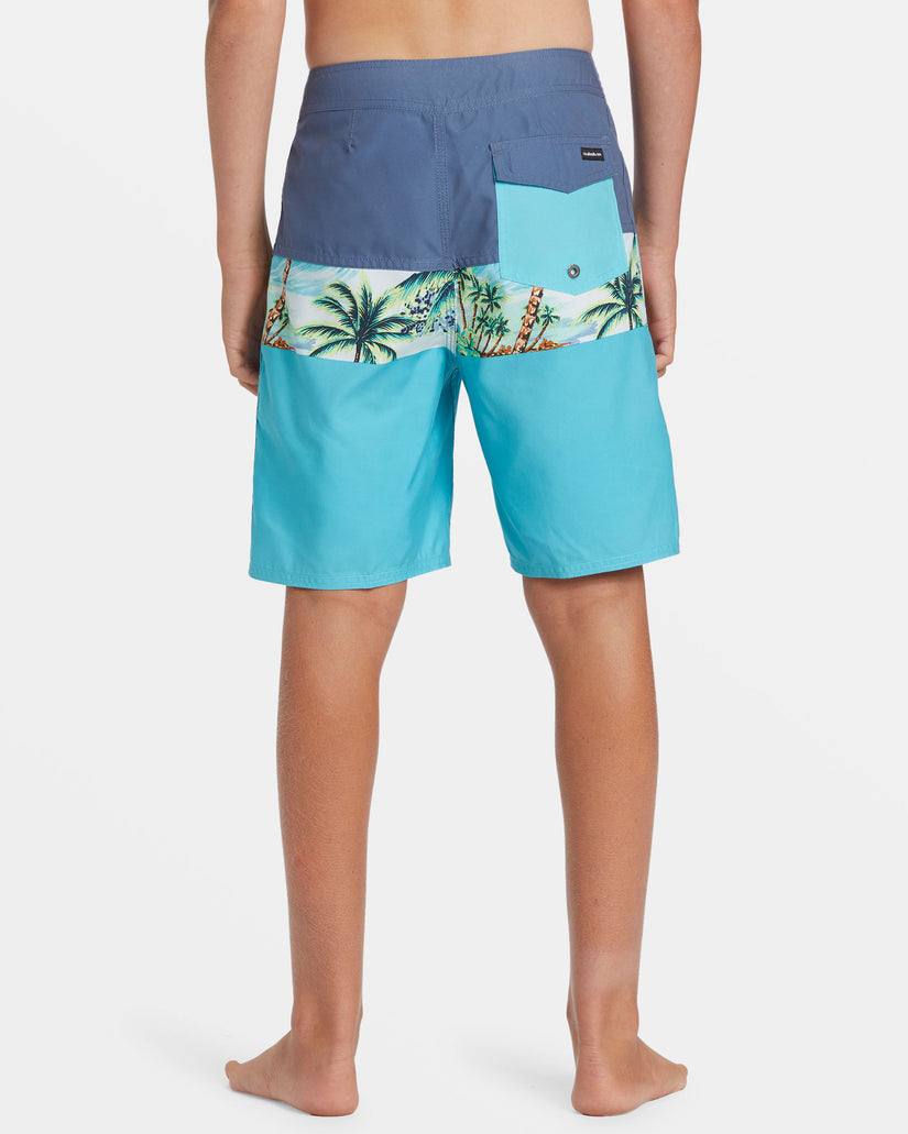 Boys 8-16 Everyday Panel 17" Boardshorts - Maui Blue