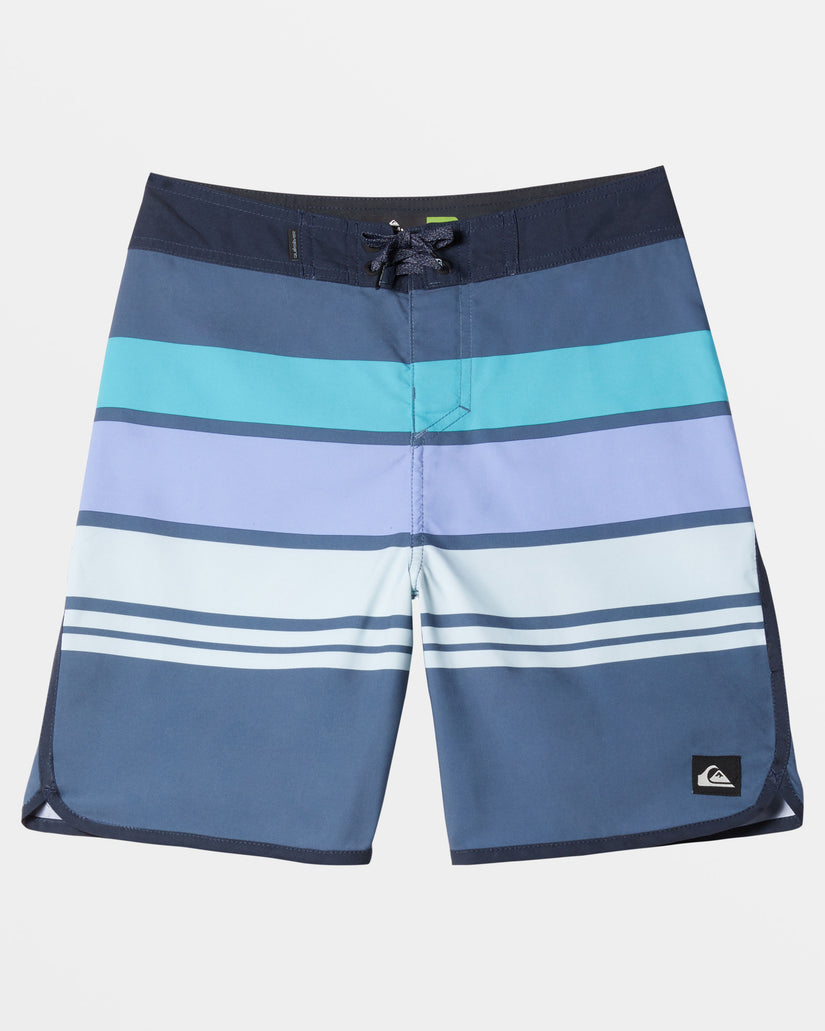 Boys 8-16 Everyday Stripe 17" Boardshorts - Vintage Indigo