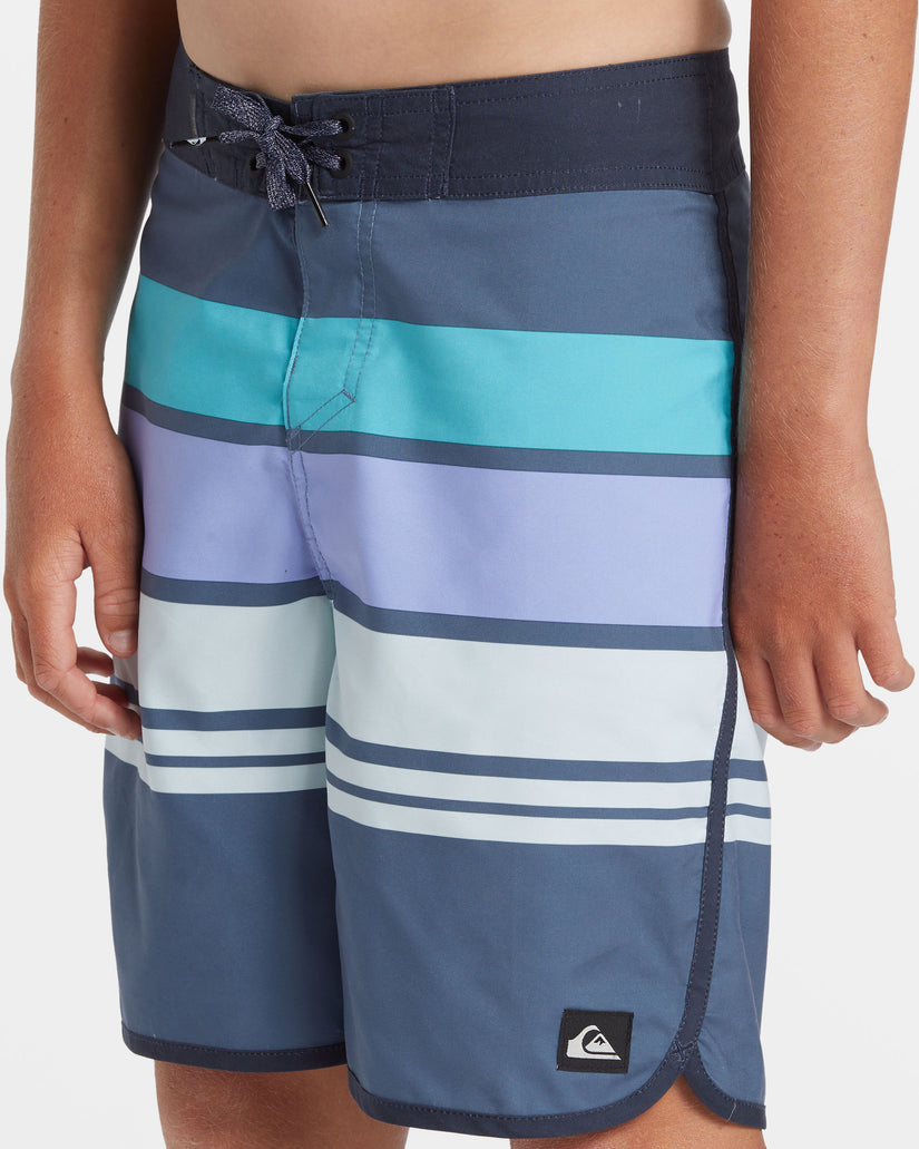 Boys 8-16 Everyday Stripe 17" Boardshorts - Vintage Indigo