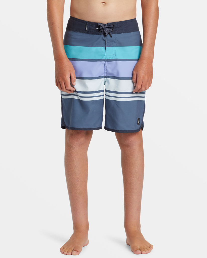 Boys 8-16 Everyday Stripe 17" Boardshorts - Vintage Indigo