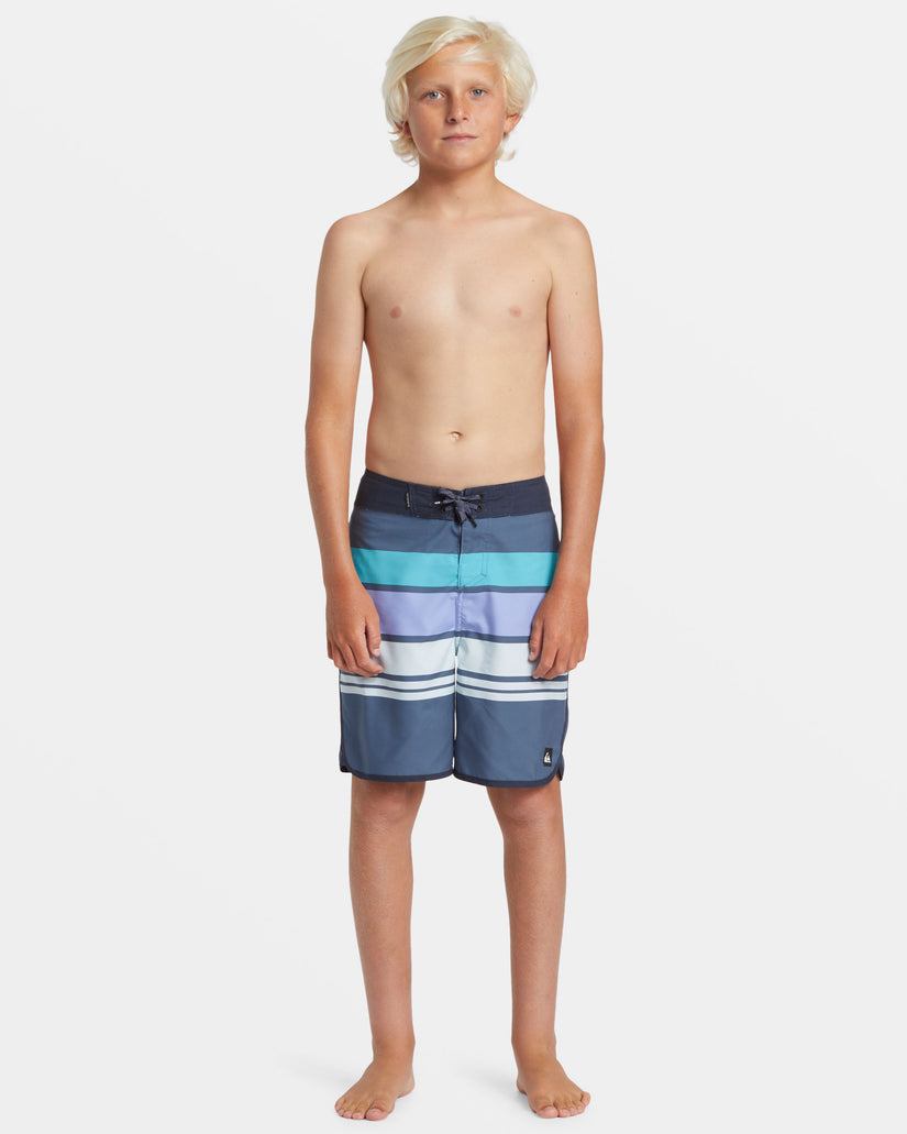 Boys 8-16 Everyday Stripe 17" Boardshorts - Vintage Indigo