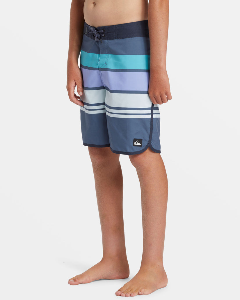 Boys 8-16 Everyday Stripe 17" Boardshorts - Vintage Indigo