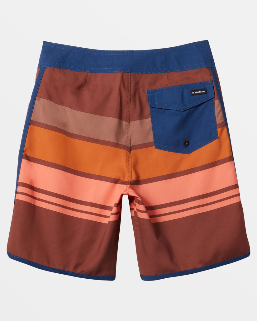 Boys 8-16 Everyday Stripe 17" Boardshorts - Rawhide