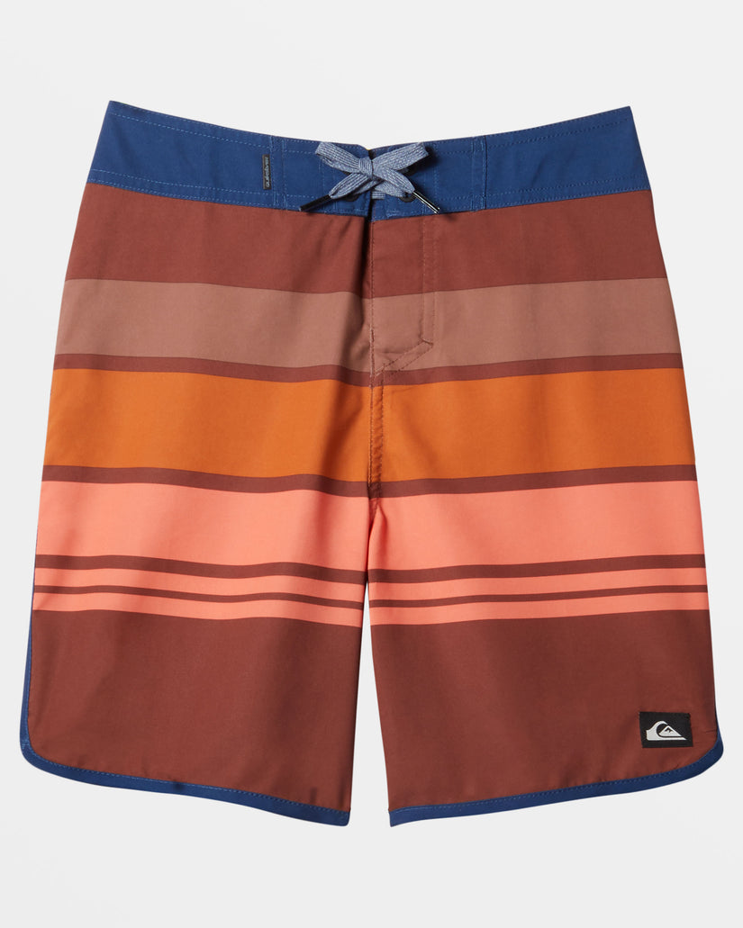 Boys 8-16 Everyday Stripe 17" Boardshorts - Rawhide