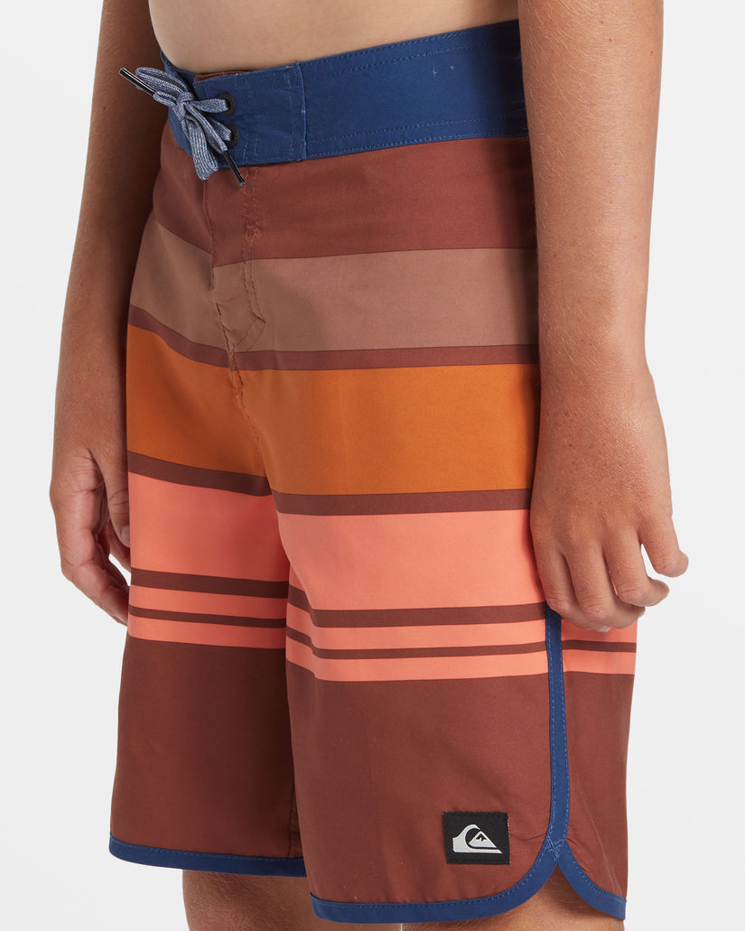 Boys 8-16 Everyday Stripe 17" Boardshorts - Rawhide