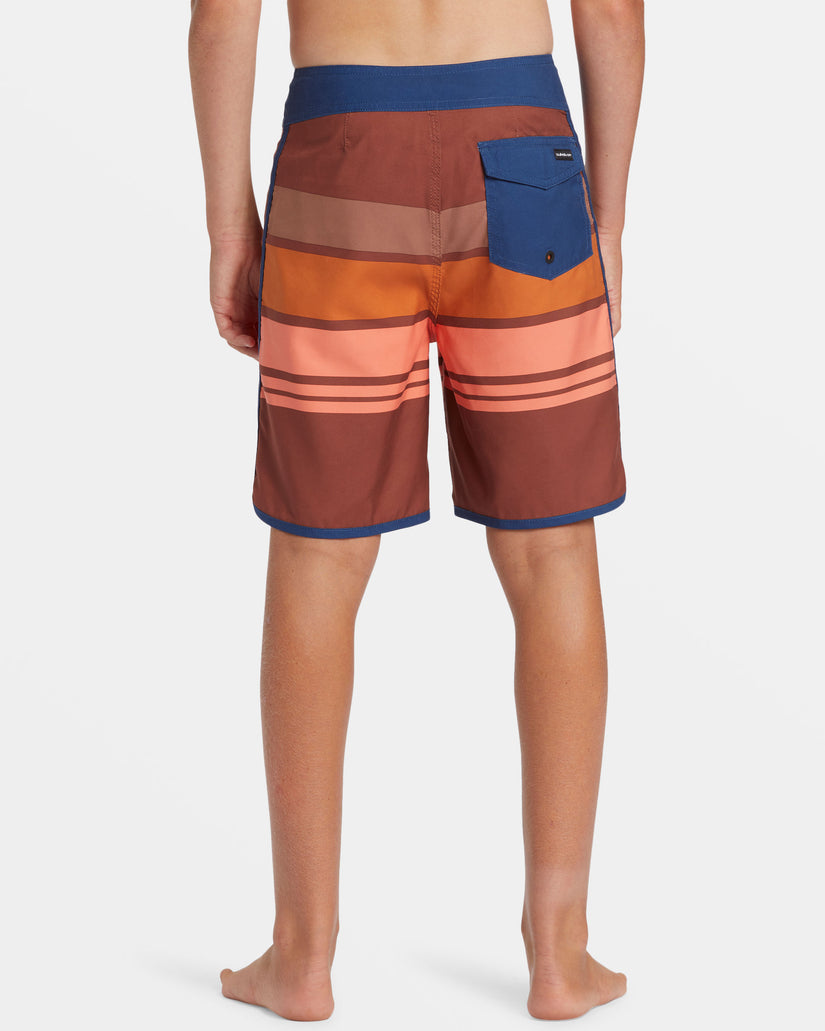 Boys 8-16 Everyday Stripe 17" Boardshorts - Rawhide