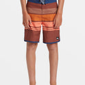 Boys 8-16 Everyday Stripe 17" Boardshorts - Rawhide