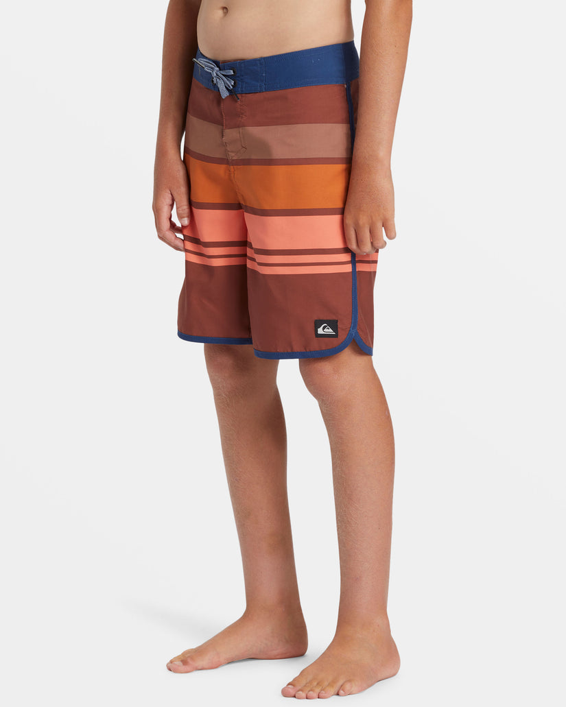 Boys 8-16 Everyday Stripe 17" Boardshorts - Rawhide