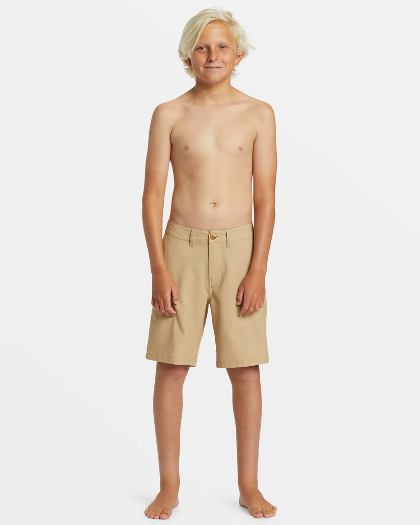 Boys 8-16 Union Amphibian 17" Hybrid Shorts - Khaki