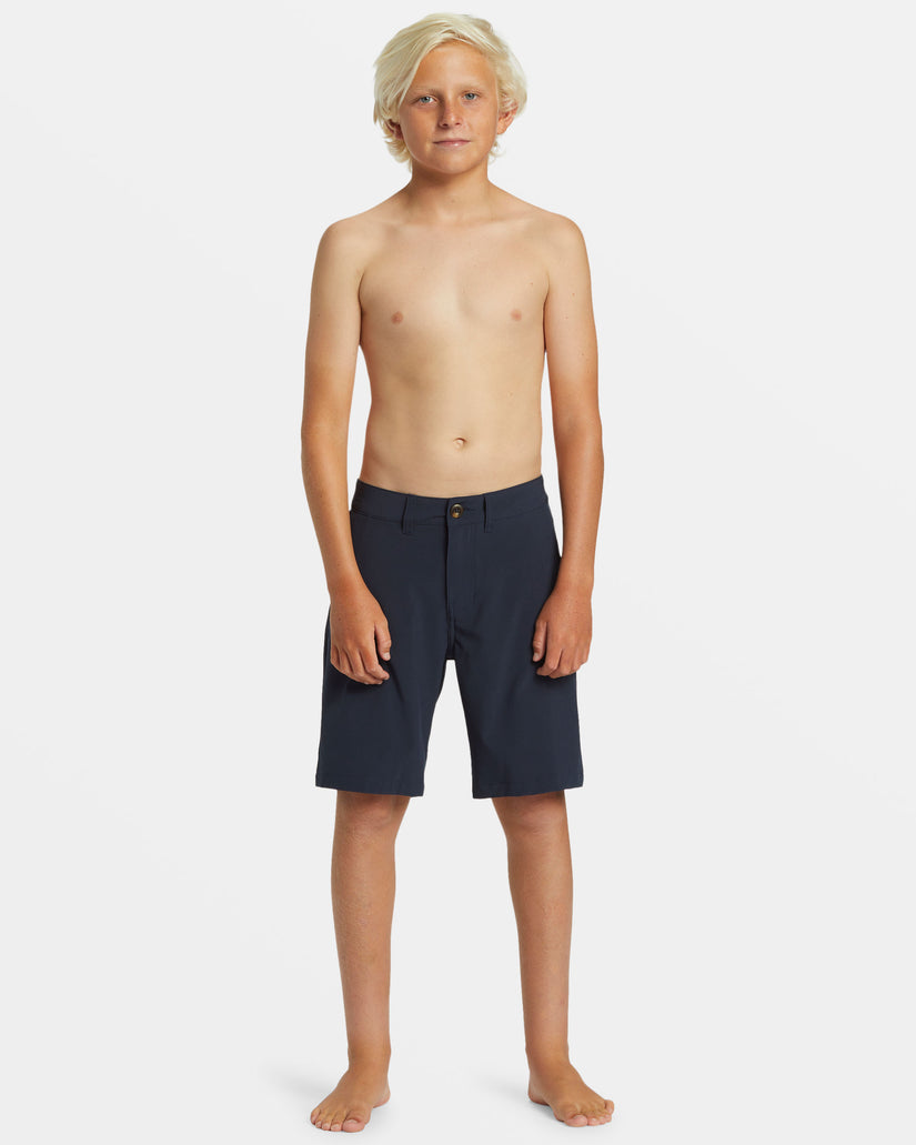 Boys 8-16 Union Amphibian 17" Hybrid Shorts - Dark Navy