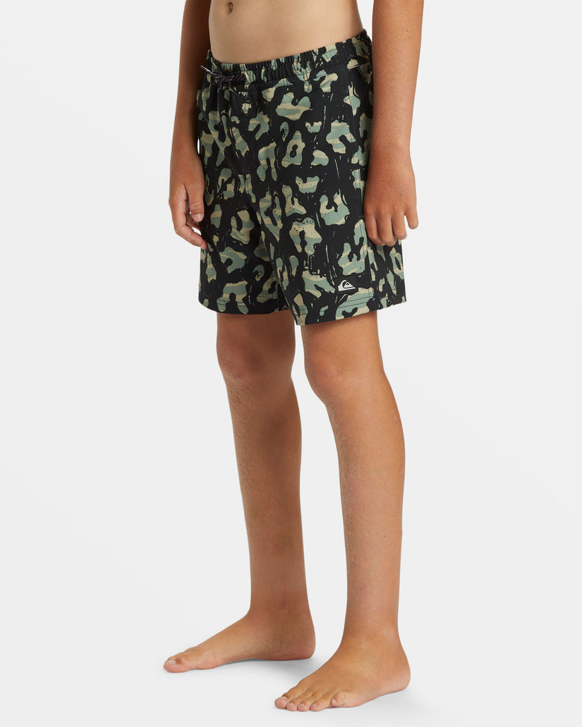 Boys 8-16 Surfsilk Mix 14" Swim Trunks - Black