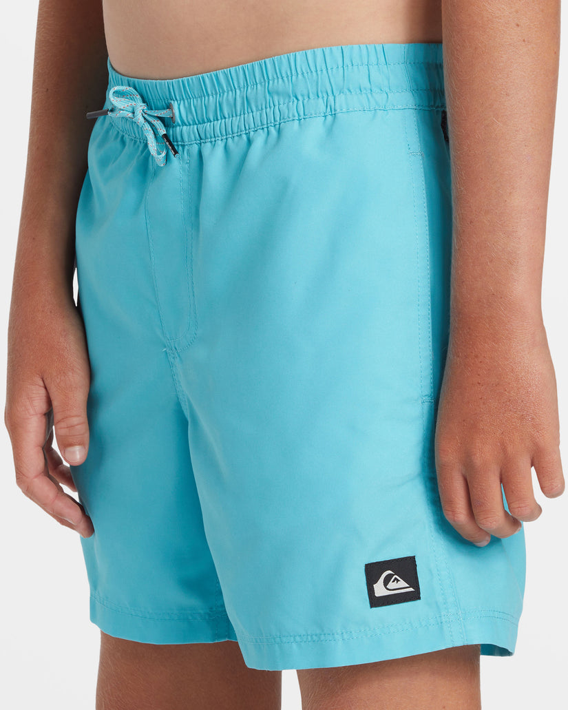 Boys 8-16 Everyday Solid 14" Swim Trunks - Maui Blue