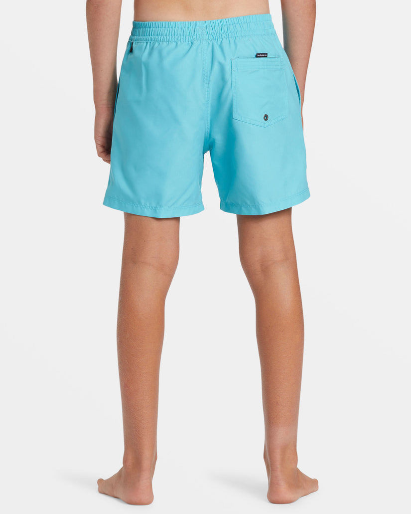 Boys 8-16 Everyday Solid 14" Swim Trunks - Maui Blue