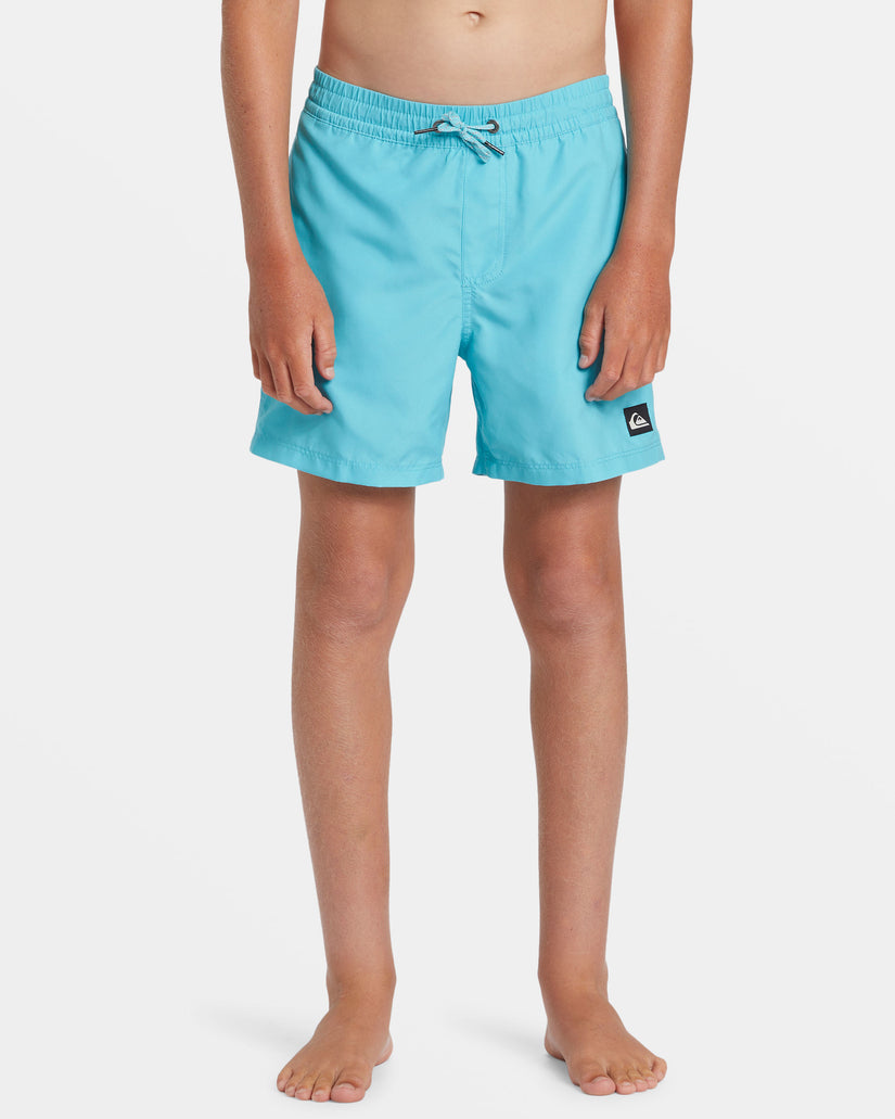 Boys 8-16 Everyday Solid 14" Swim Trunks - Maui Blue