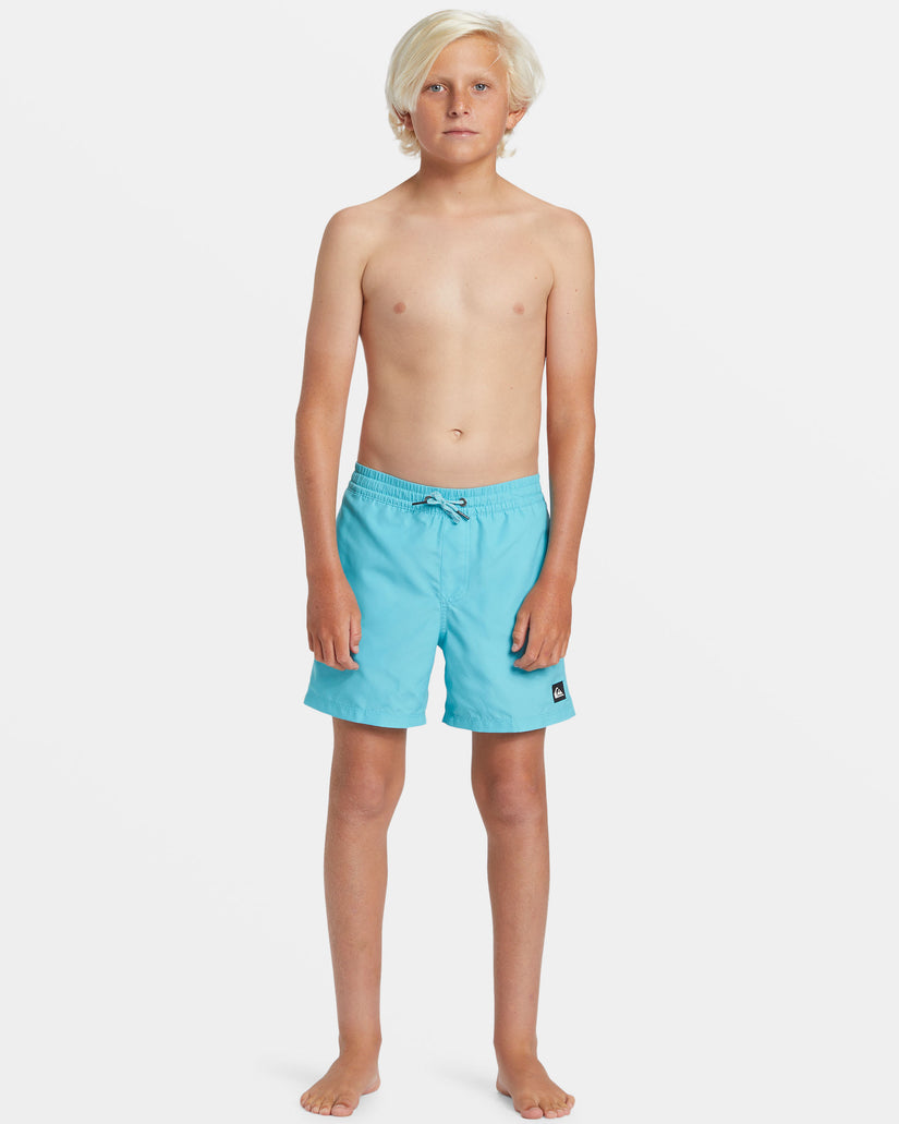 Boys 8-16 Everyday Solid 14" Swim Trunks - Maui Blue