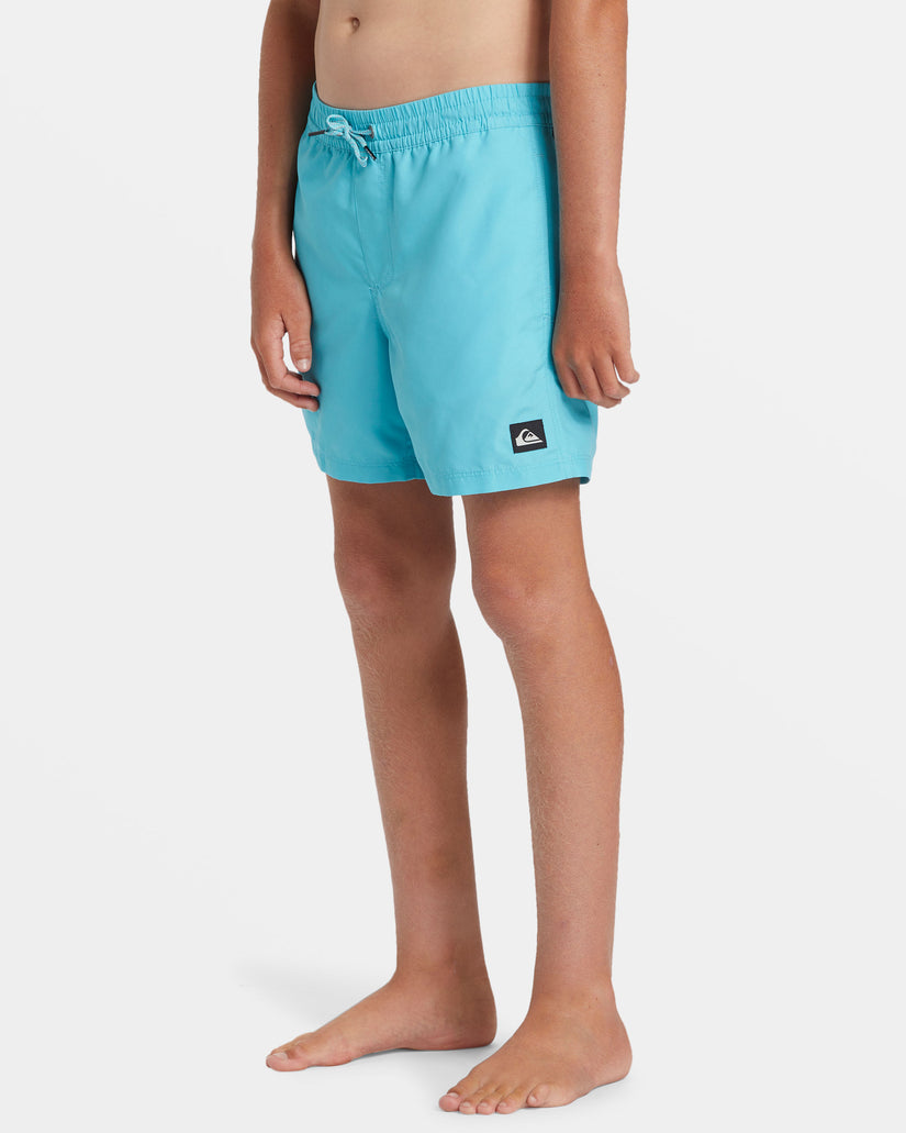 Boys 8-16 Everyday Solid 14" Swim Trunks - Maui Blue