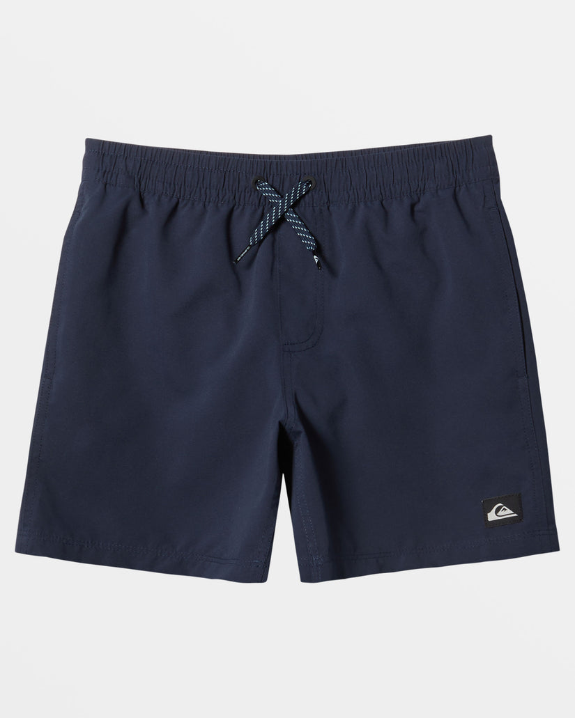 Boys 8-16 Everyday Solid 14" Swim Trunks - Dark Navy