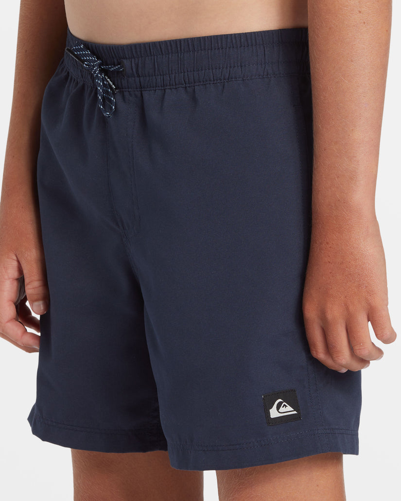 Boys 8-16 Everyday Solid 14" Swim Trunks - Dark Navy