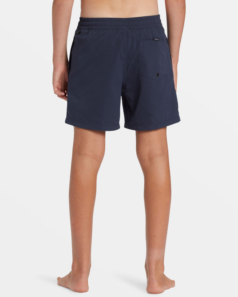 Boys 8-16 Everyday Solid 14" Swim Trunks - Dark Navy