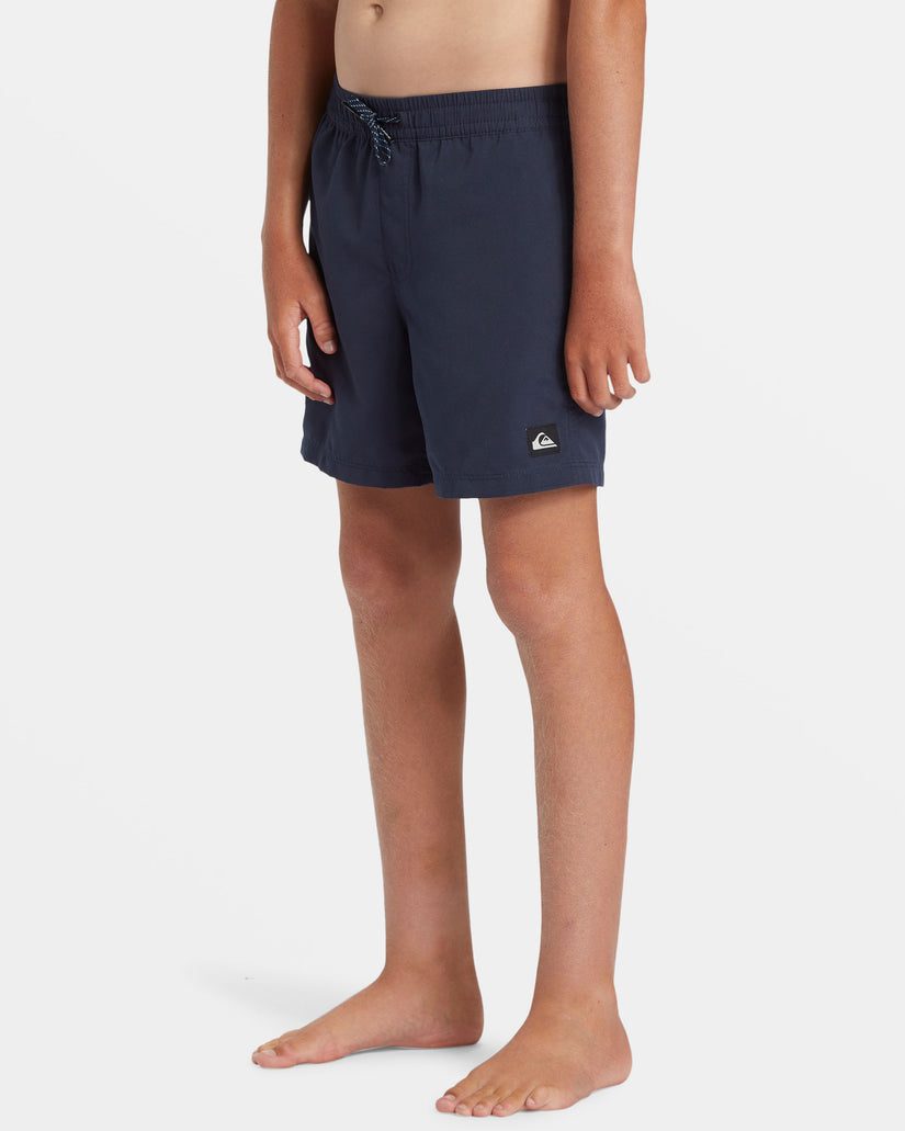 Boys 8-16 Everyday Solid 14" Swim Trunks - Dark Navy