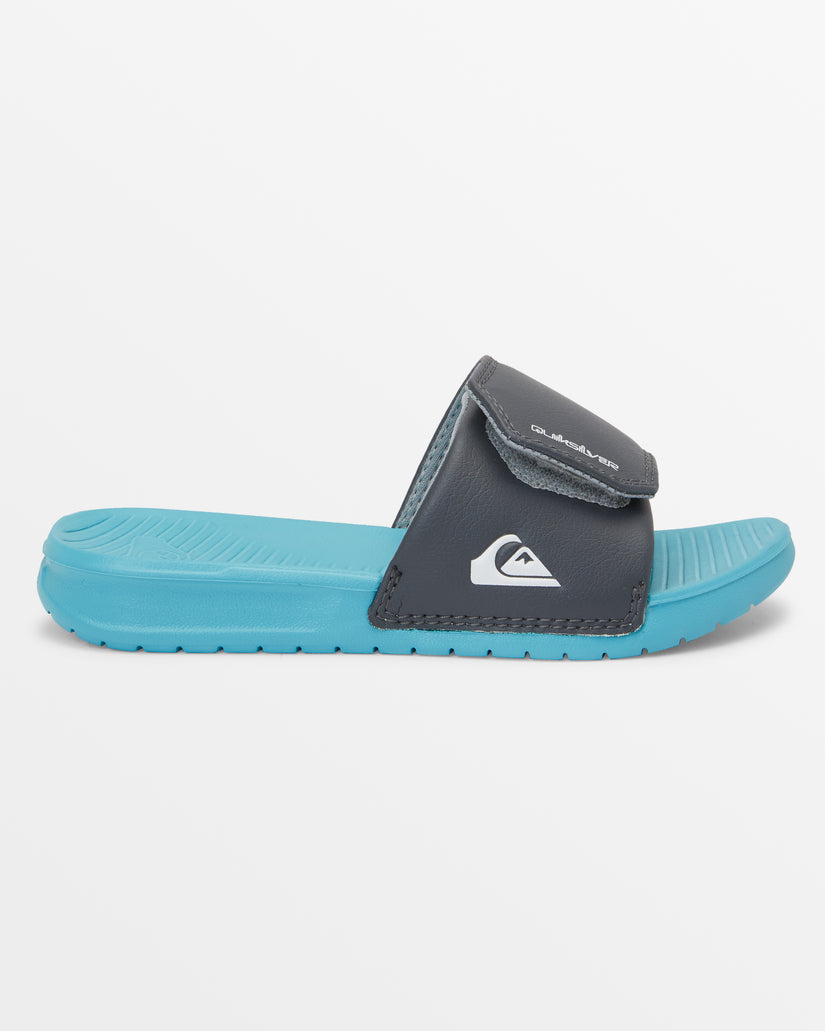 Boys 8-16 Bright Coast Adjustable Slides - Grey/White/Blue