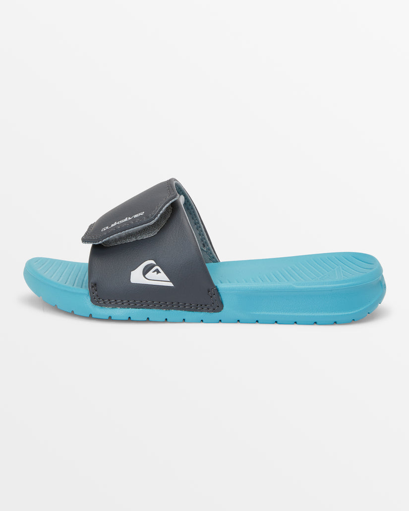 Boys 8-16 Bright Coast Adjustable Slides - Grey/White/Blue