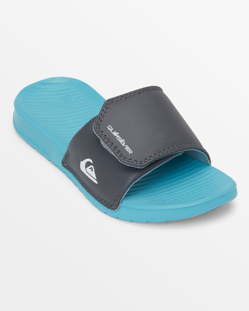 Boys 8-16 Bright Coast Adjustable Slides - Grey/White/Blue