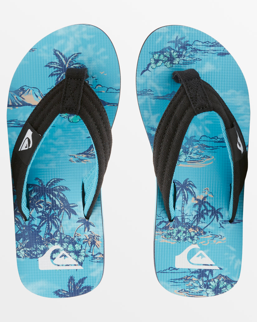 Boys 8-16 Molokai Layback Sandals - Black/Blue/Blue