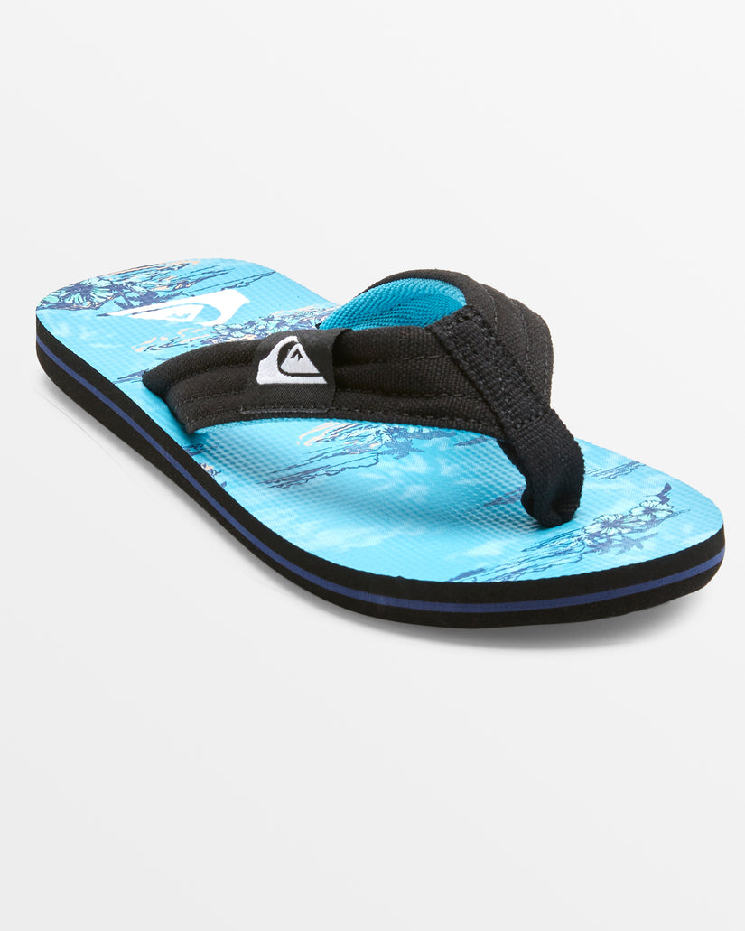 Boys 8-16 Molokai Layback Sandals - Black/Blue/Blue