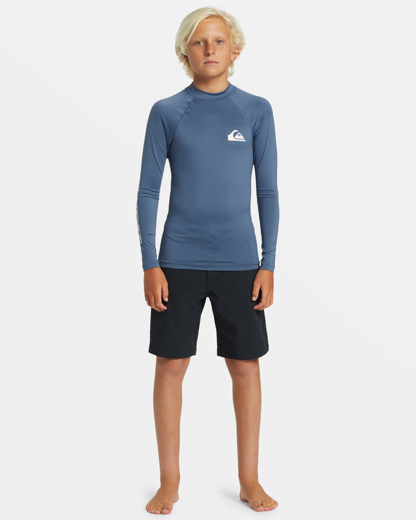 Boys 8-16 Everyday UPF 50 Long Sleeve Rashguard - Vintage Indigo