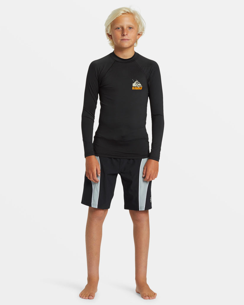 Boys 8-16 Petroglyph Long Sleeve Rashguard - Black