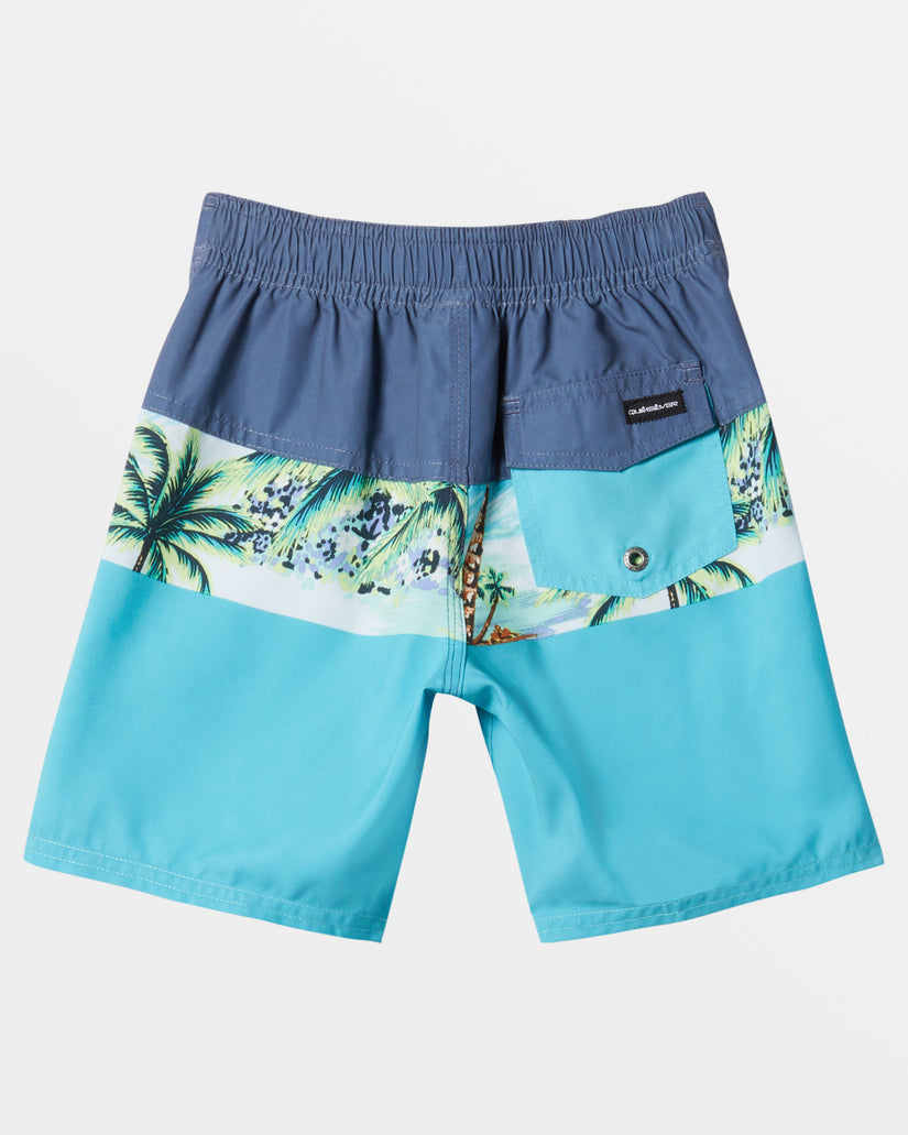 Boys 2-7 Everyday Panel 13" Boardshorts - Maui Blue