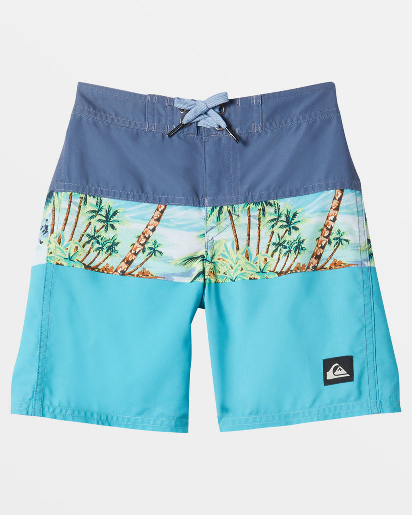 Boys 2-7 Everyday Panel 13" Boardshorts - Maui Blue