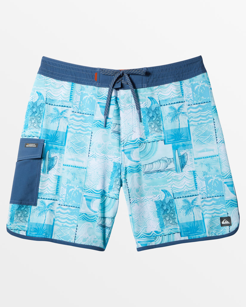 Aqua Stamp 19" Boardshorts -