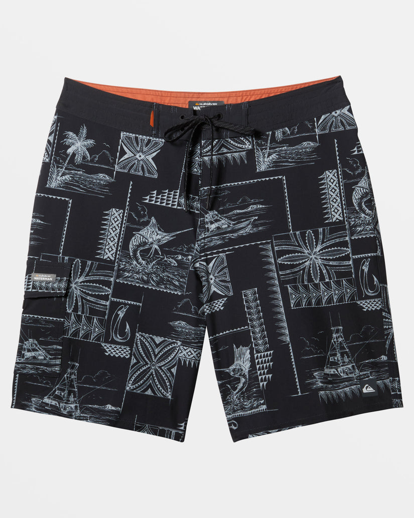 Waterman Bill Fish 19" Boardshorts - Black