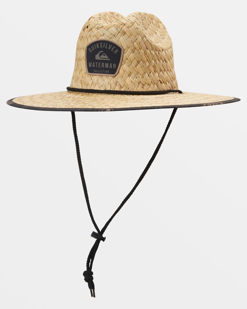 Waterman Outsider Straw Lifeguard Hat - Black