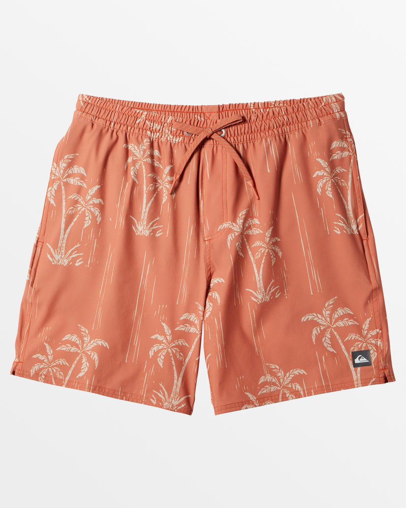 Waterman Shady Palms 18'' Elastic Waist Trunks - Shady Palm- Mango