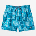 Waterman Tapa Time 18'' Elastic Waist Trunks - Tapa Time- Barrier Reef