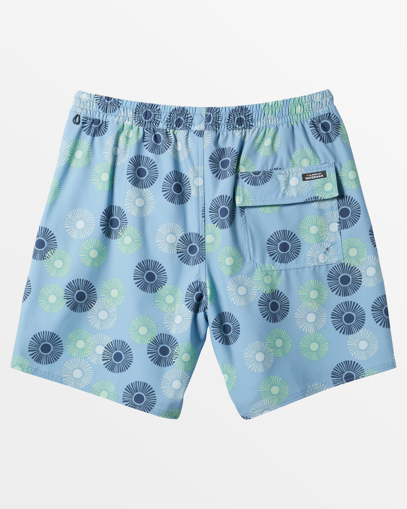 Waterman Urchin 18'' Elastic Waist Trunks - Urchin- Dusk Blue