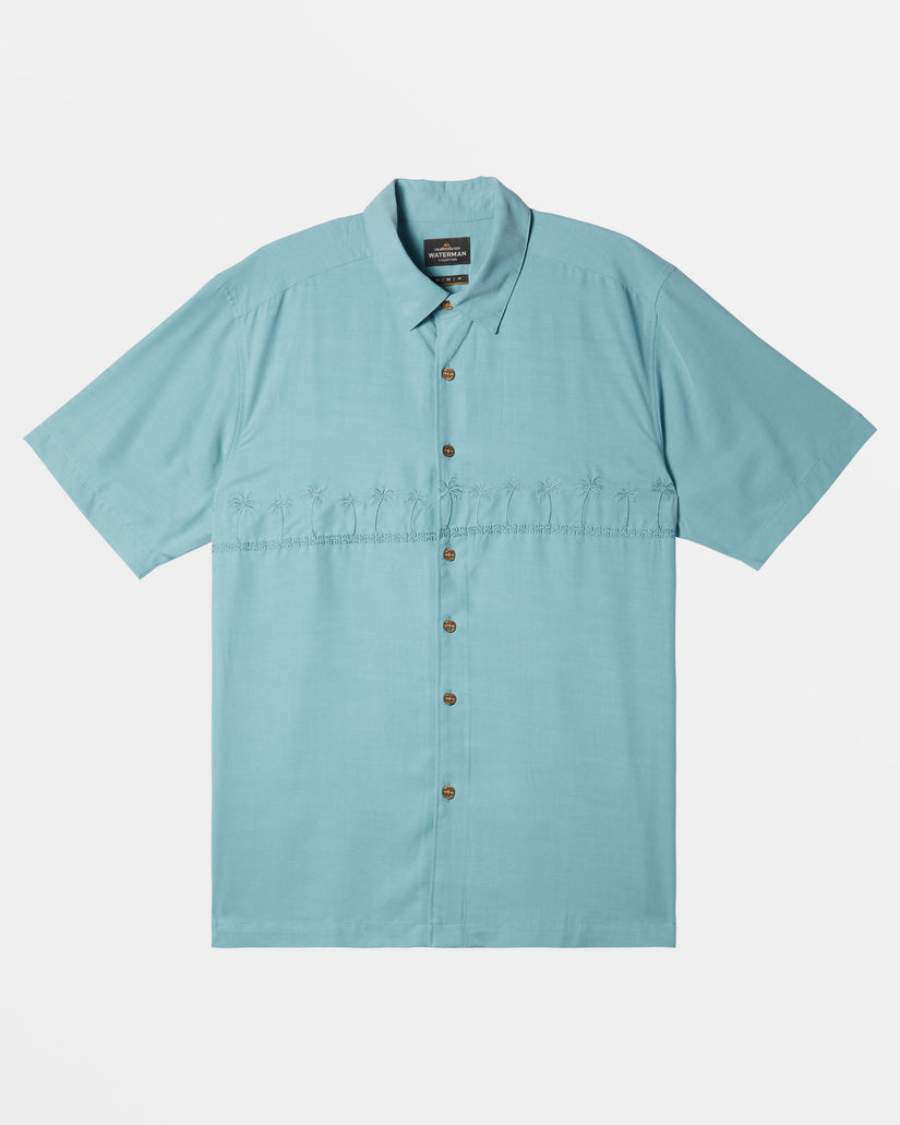 Waterman Tahiti Palms Premium Anti-Wrinkle Shirt - Reef Waters