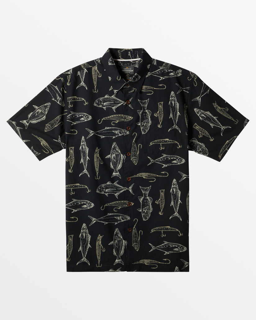 Waterman Allure Short Sleeve Shirt - Black Allure Woven