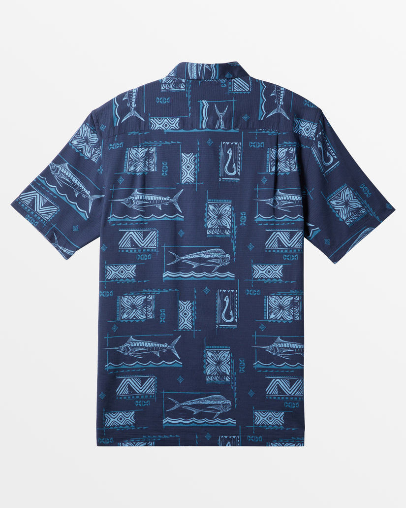 Waterman Big Blue Short Sleeve Shirt - Mood Indigo Big Blue Woven