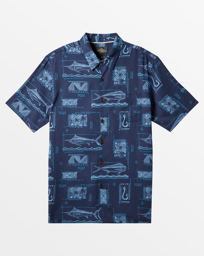 Waterman Big Blue Short Sleeve Shirt - Mood Indigo Big Blue Woven