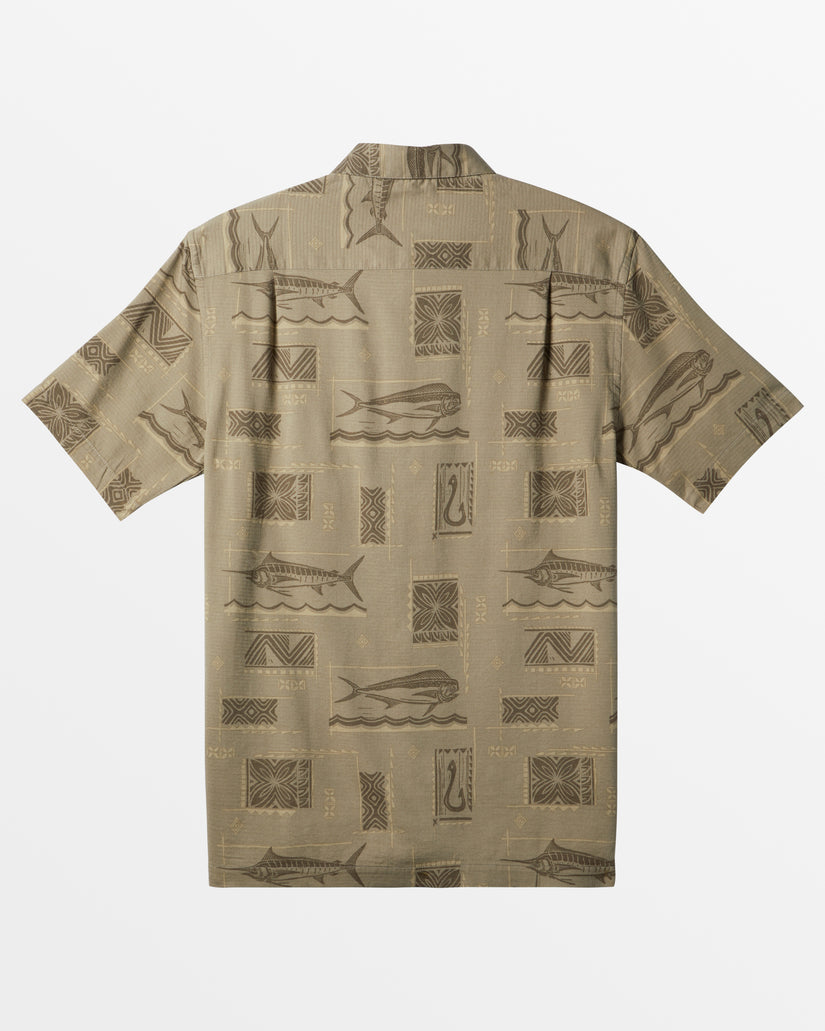 Waterman Big Blue Short Sleeve Shirt - Taupe Big Blue Woven