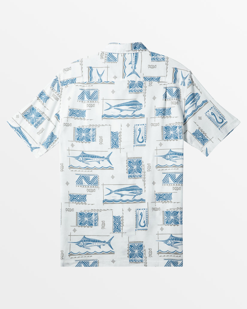 Waterman Big Blue Short Sleeve Shirt - White Big Blue Woven