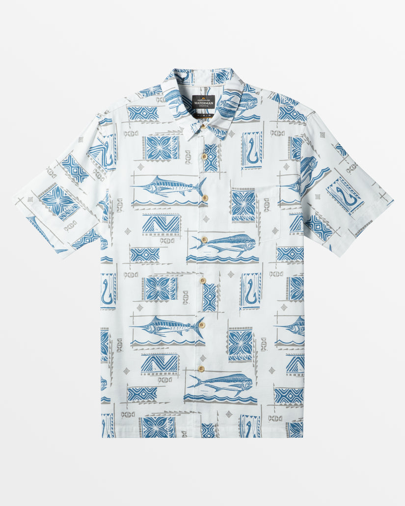 Waterman Big Blue Short Sleeve Shirt - White Big Blue Woven