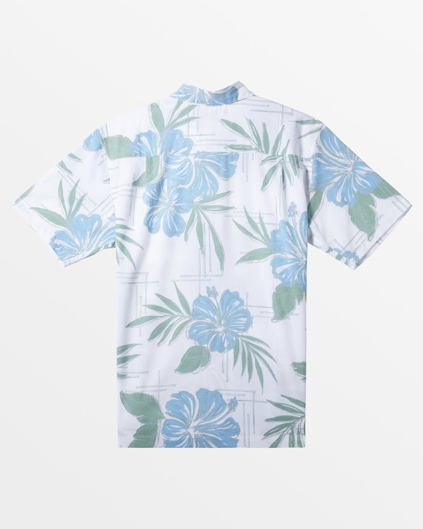 Waterman Flower Power Short Sleeve Shirt - White Flowerpower Woven